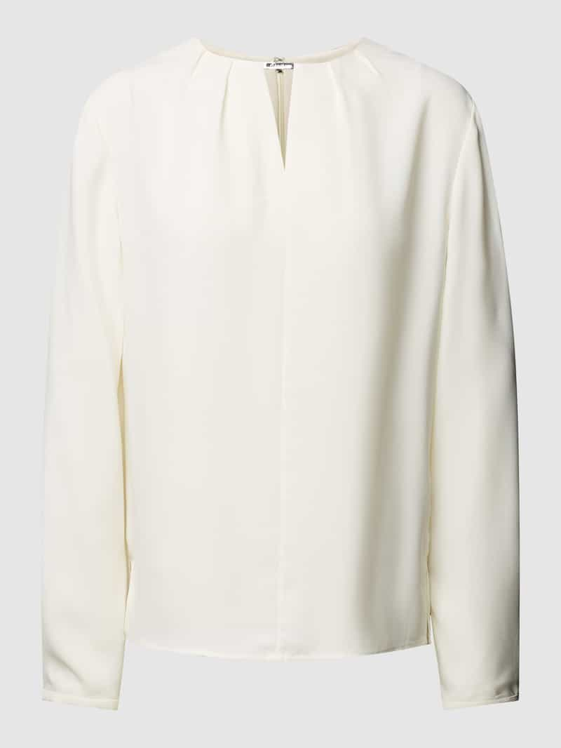 Calvin Klein Womenswear Blouse met V-hals, model 'METAL BAR'