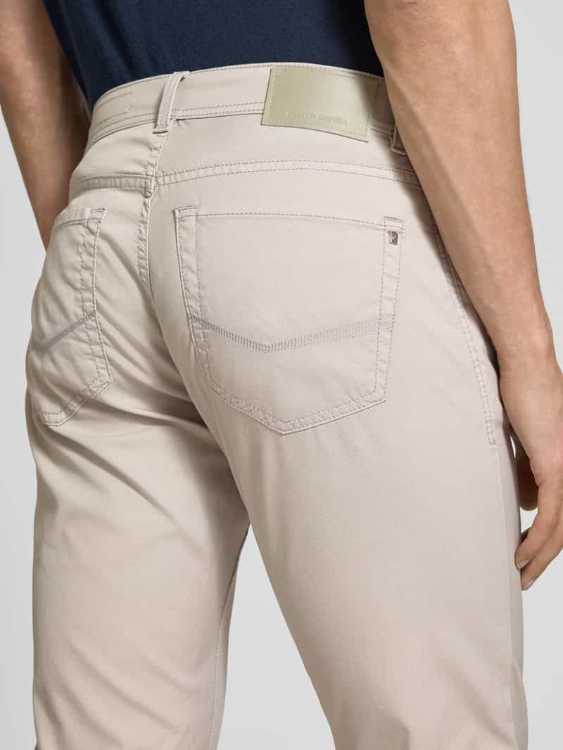 Pierre Cardin Tapered fit chino met structuurmotief model 'Lyon'