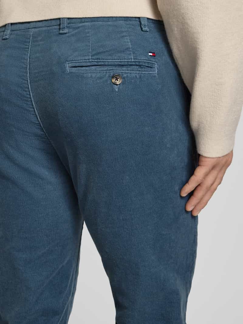 Tommy Hilfiger Straight leg coduroy broek van katoenmix model 'DENTON'