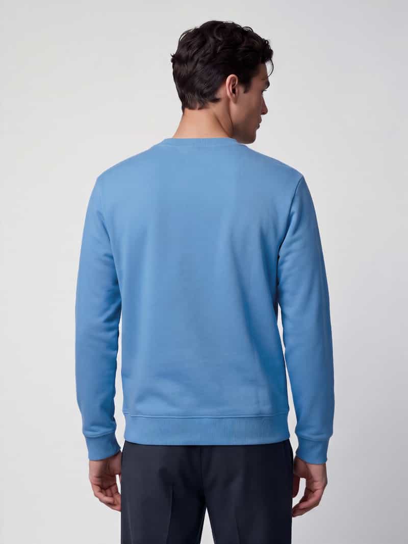 HUGO Blue Regular fit sweatshirt van puur katoen model 'Nespon'