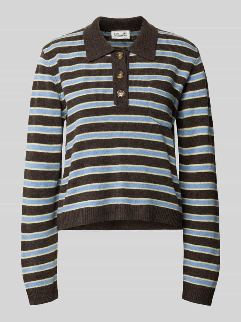 Regular fit poloshirt van zuivere wol