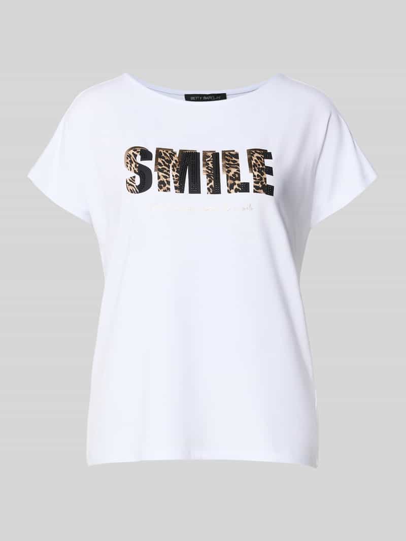 Betty Barclay T-shirt van viscosemix met statementprint