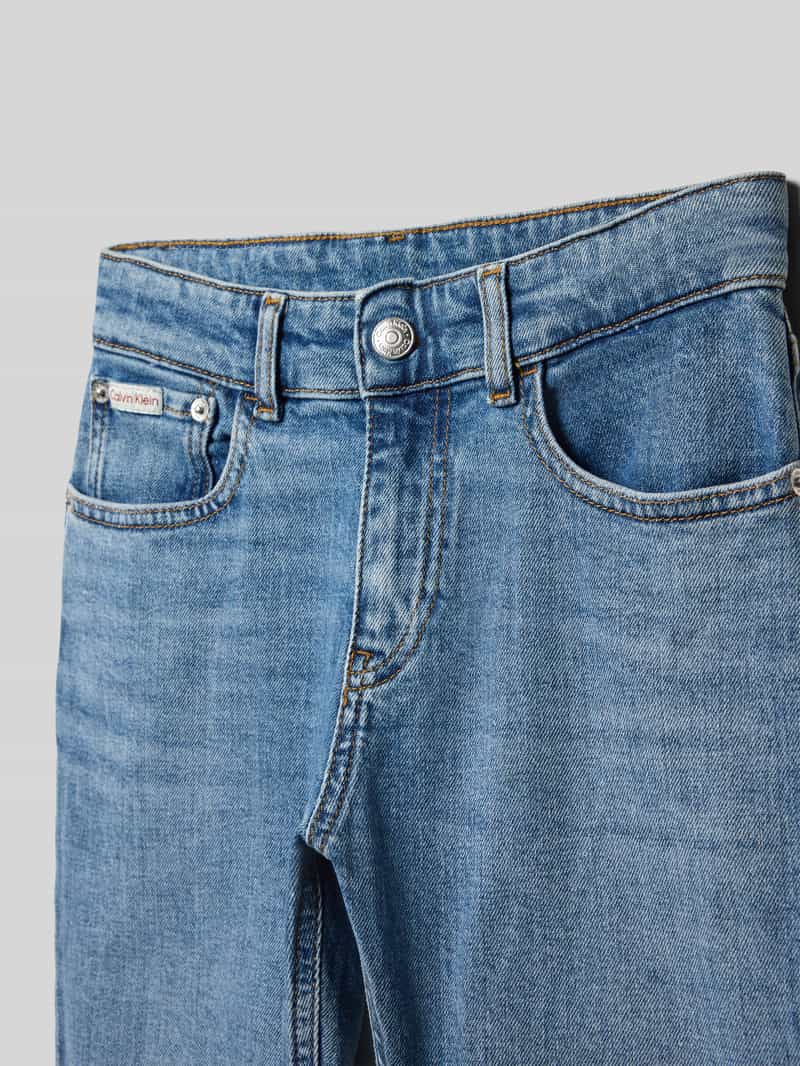Calvin Klein Jeans Straight fit jeans met labeldetail