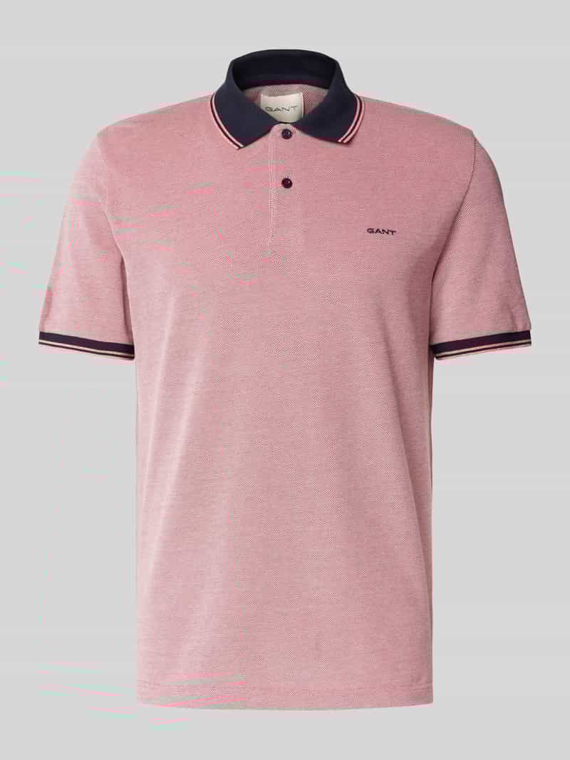 Gant Regular fit poloshirt met labelstitching model 'OXFORD'