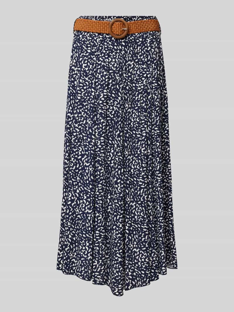Apricot Midirok met stoffen ceintuur