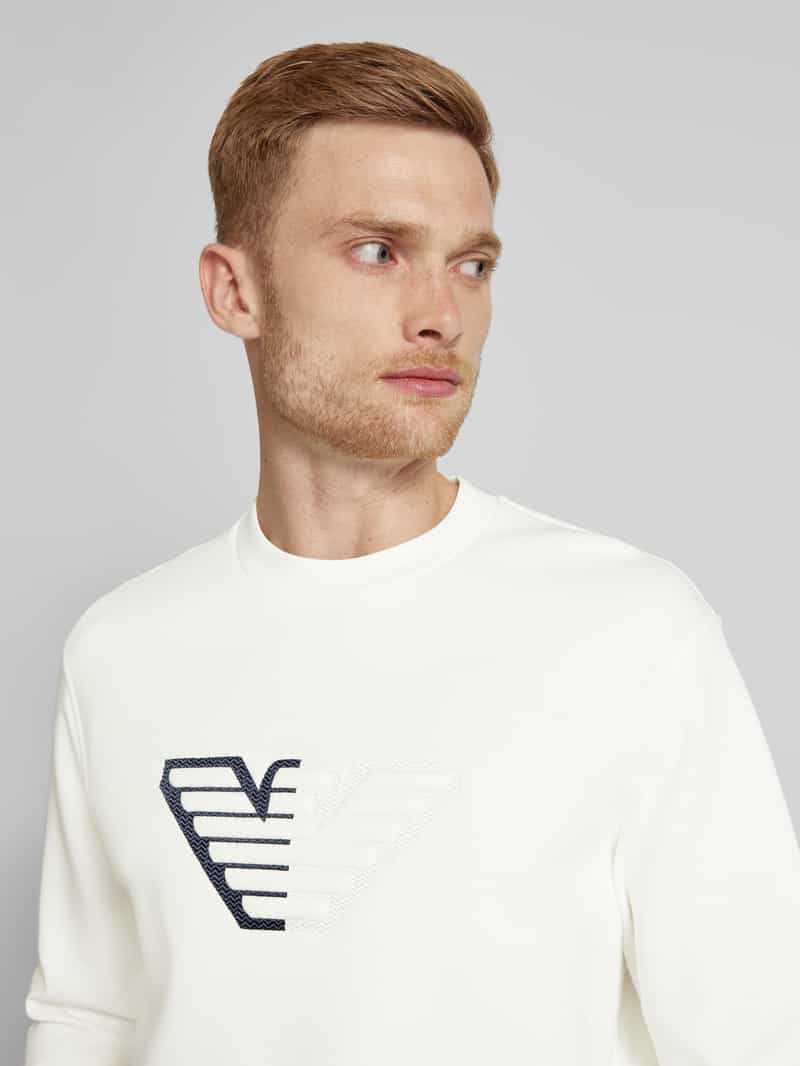 Emporio Armani Sweatshirt met ribboorden
