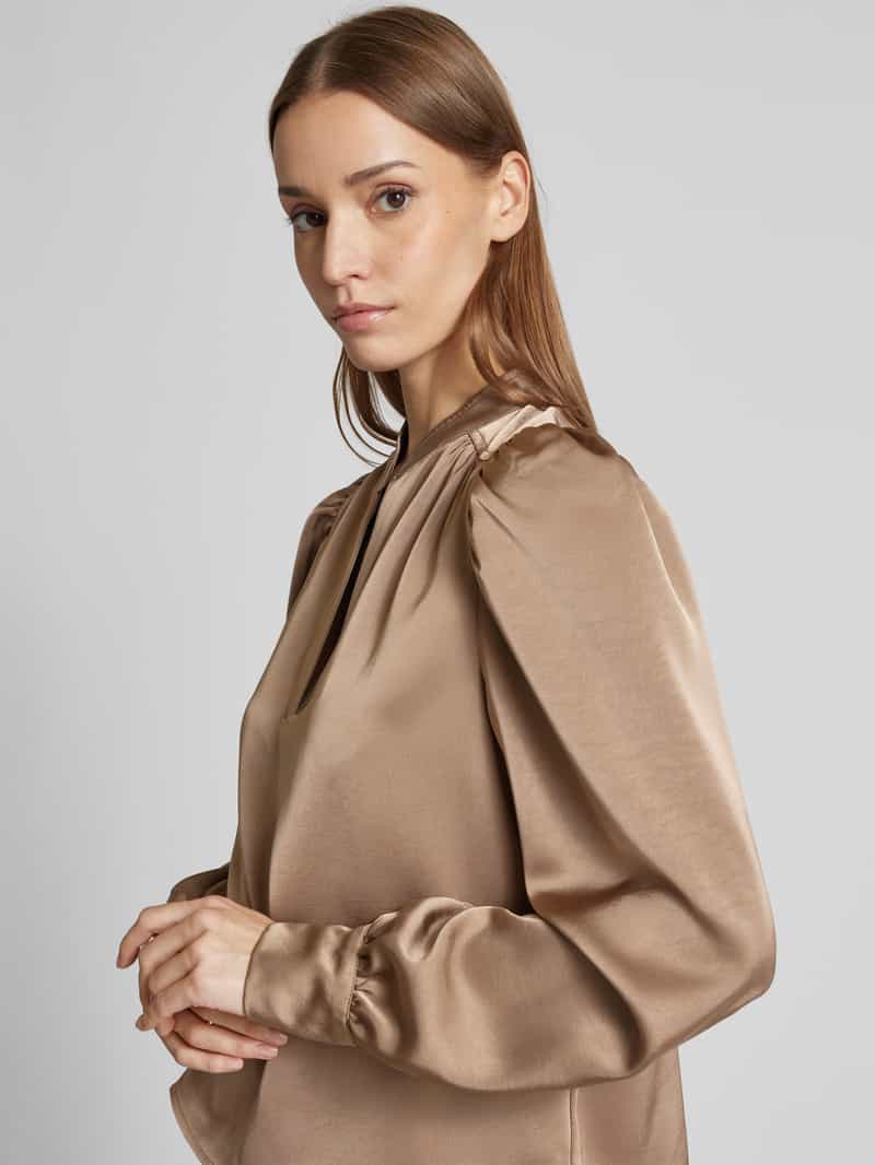 NEO NOIR Regular fit blouse met V-hals model 'Rosslyn'