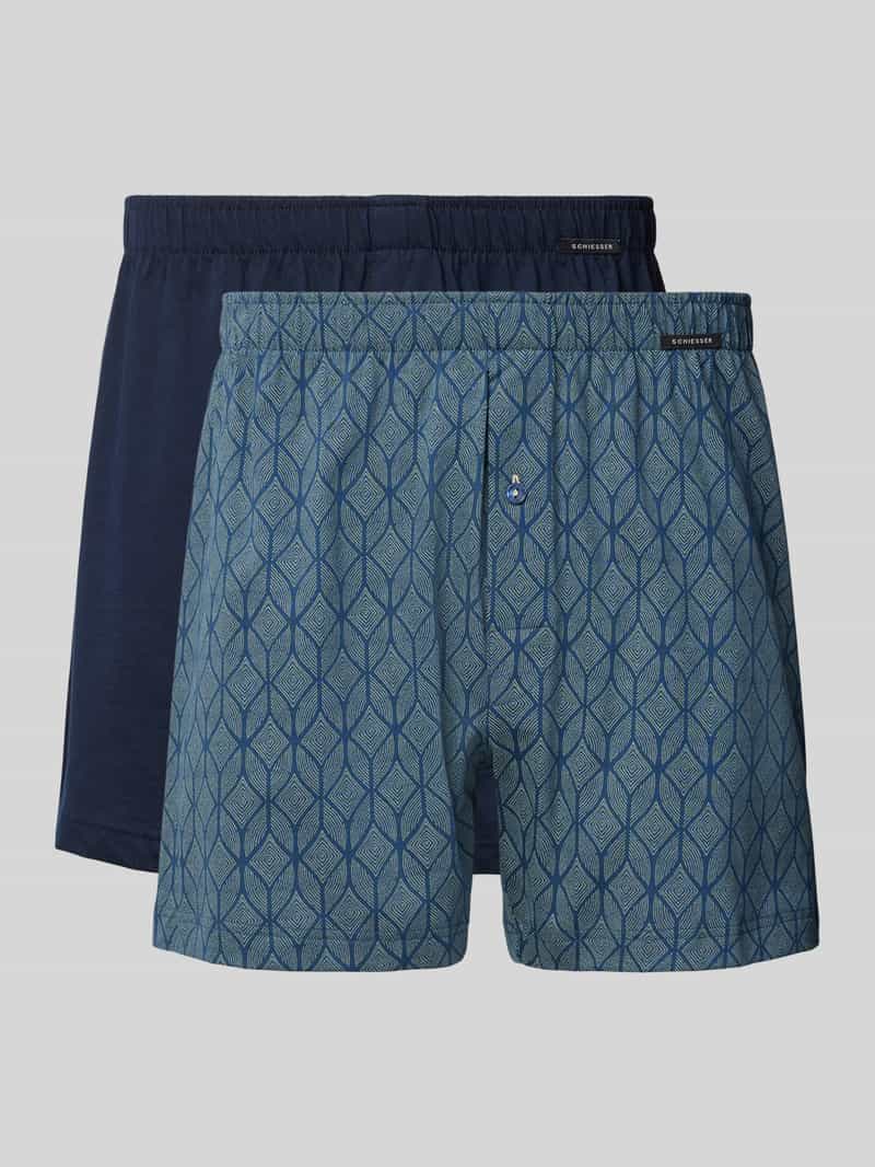 Schiesser Boxershort met labelbadge in een set van 2 stuks