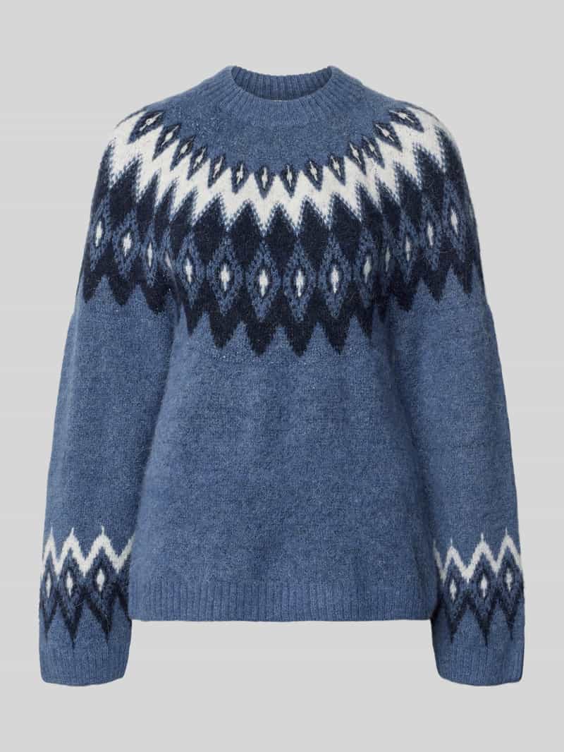 Gina Tricot pullover in relaxed fit met wol model 'Jacquard'