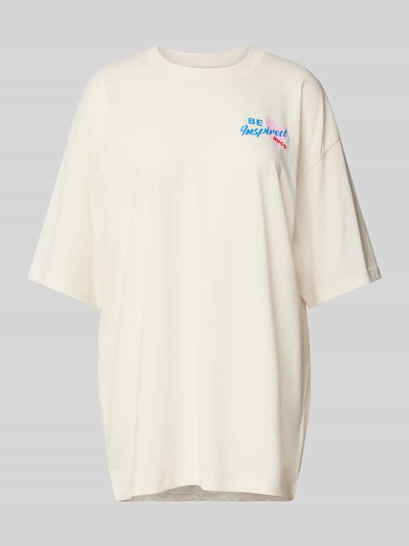 Hugo Blue Oversized T-shirt met ronde hals