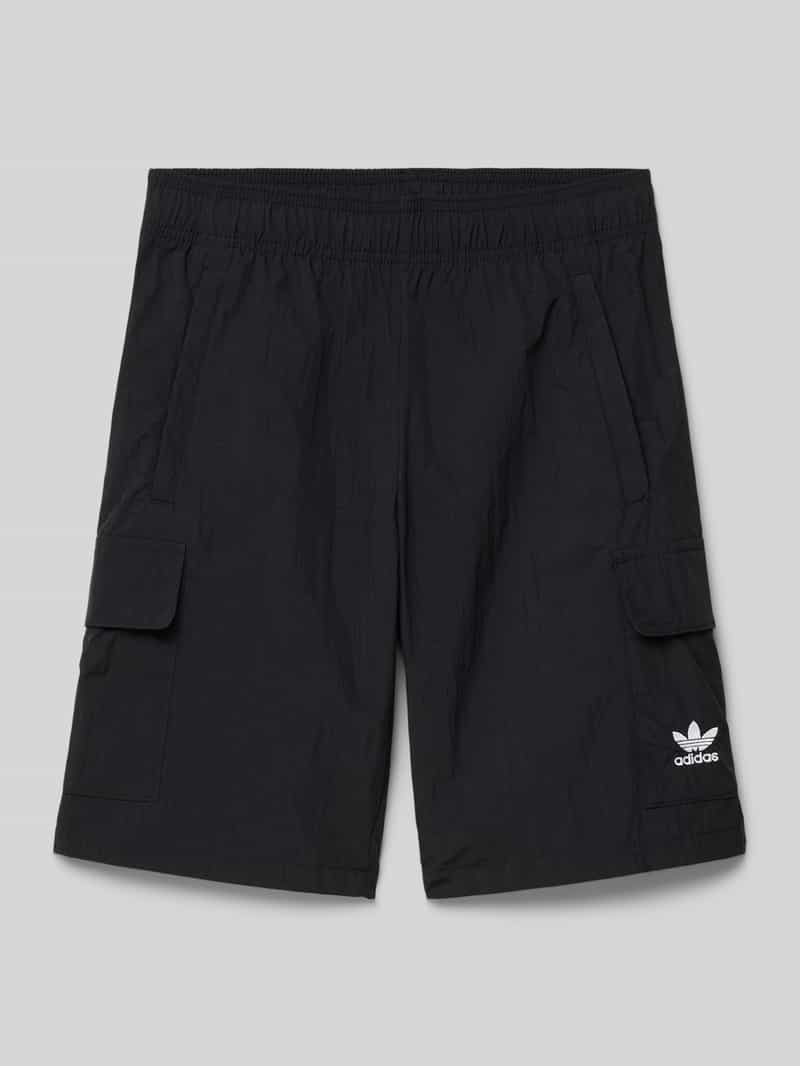 Adidas Originals Korte regular fit broek met labelstitching