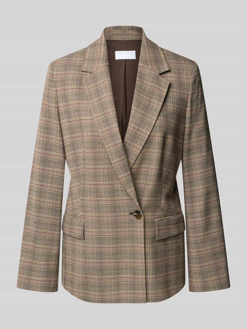 Jake*s Collection Regular fit korte blazer van viscosemix