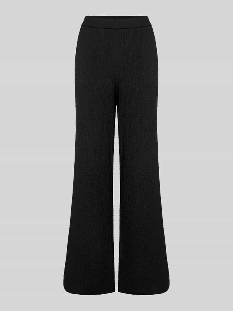 Jake*s Collection Flared stoffen broek met structuurmotief