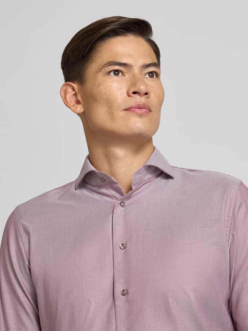 Profuomo Slim fit zakelijk overhemd met haaikraag