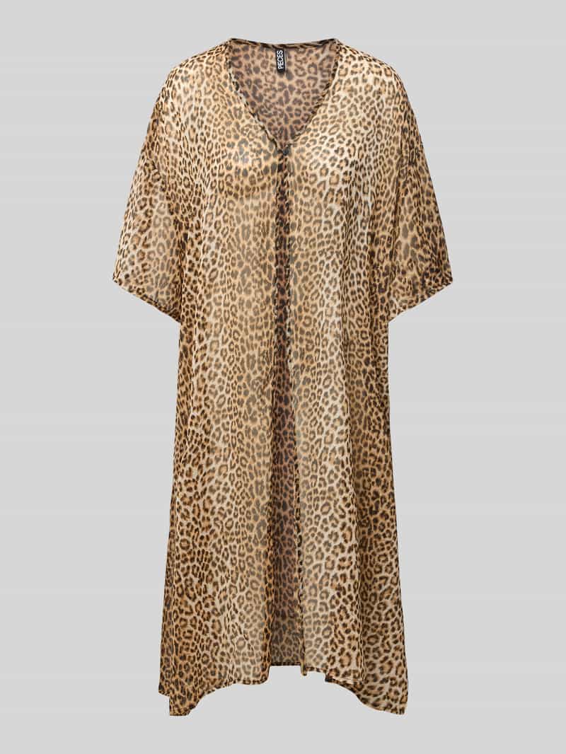 Pieces Oversized strandkaftan in semi-transparante look model 'ATRUD'