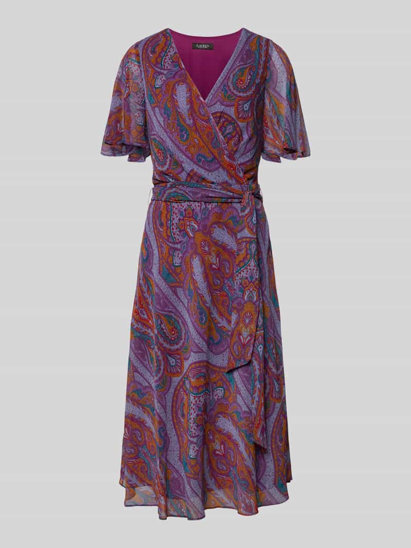 Lauren Ralph Lauren Midi-jurk met strikceintuur