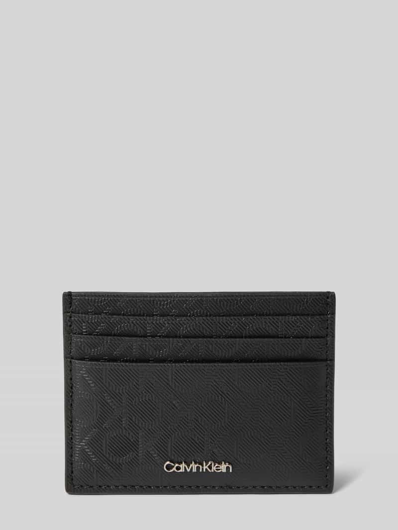 CK Calvin Klein Pasjeshouder met labelapplicatie model 'CK MUST'