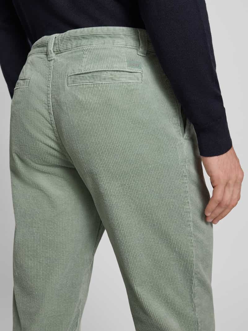 Boss Orange Tapered corduroy broek van katoenmix model