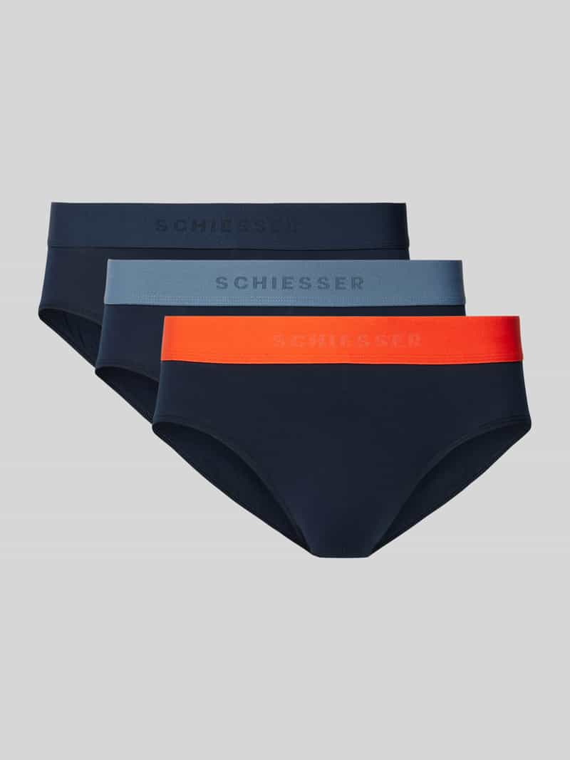 Schiesser Slip met elastische band met label in een set van 3 stuks