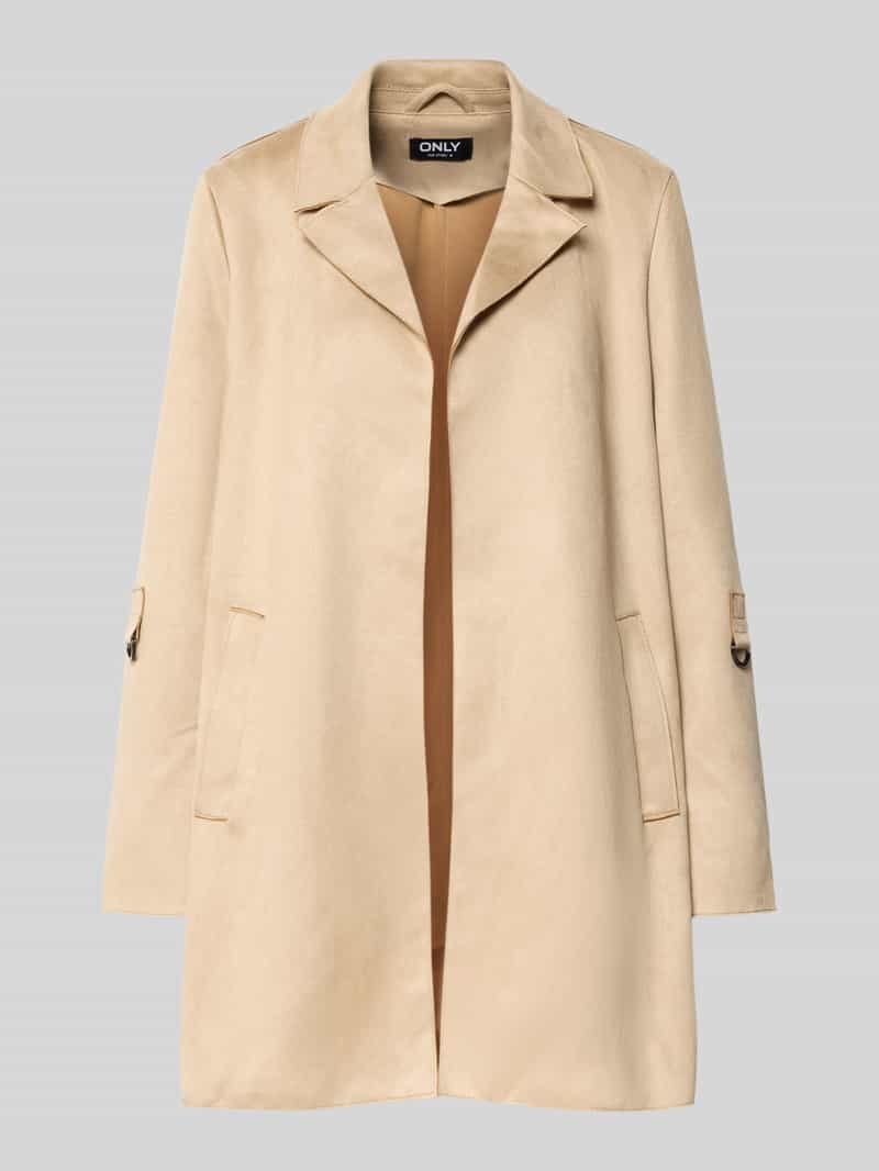 Only Regular fit lange jas met suèdelook model 'JOLINE'