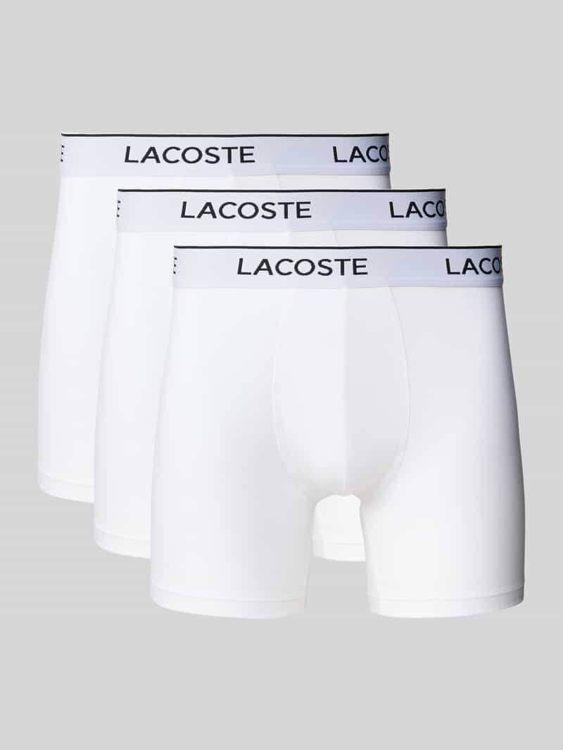 Lacoste Boxershort met elastische band met label in een set van 3 stuks