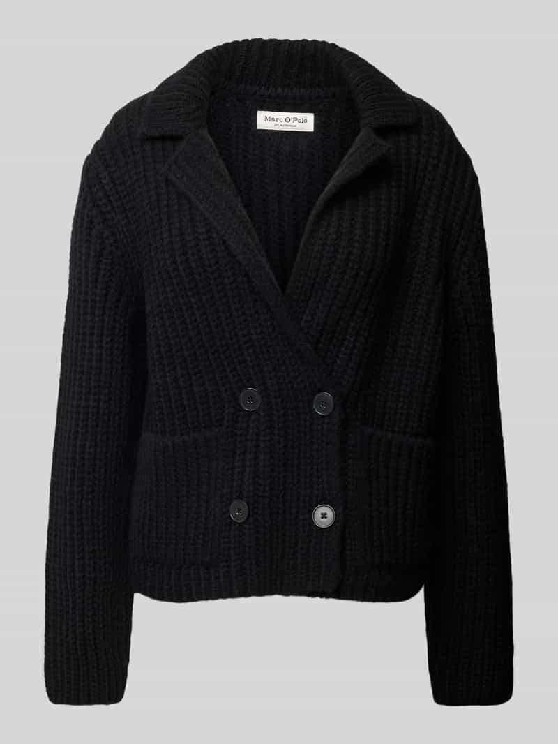 Marc O'Polo Relaxed fit hybride cardigan van zachte scheerwolmix