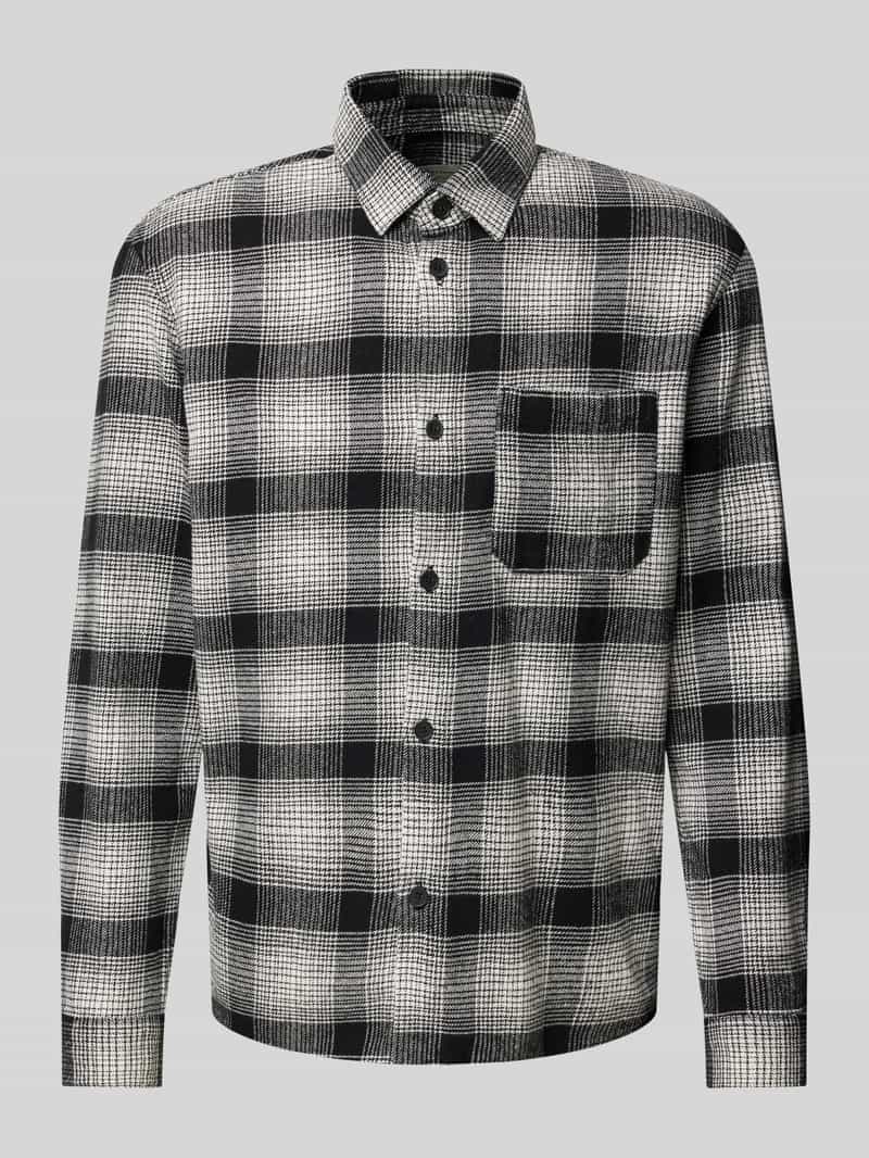 Tom Tailor Denim Regular fit overshirt van puur katoen met ruitmotief