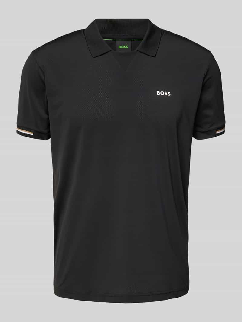 BOSS Green Regular fit poloshirt met labelprint model 'Palle'