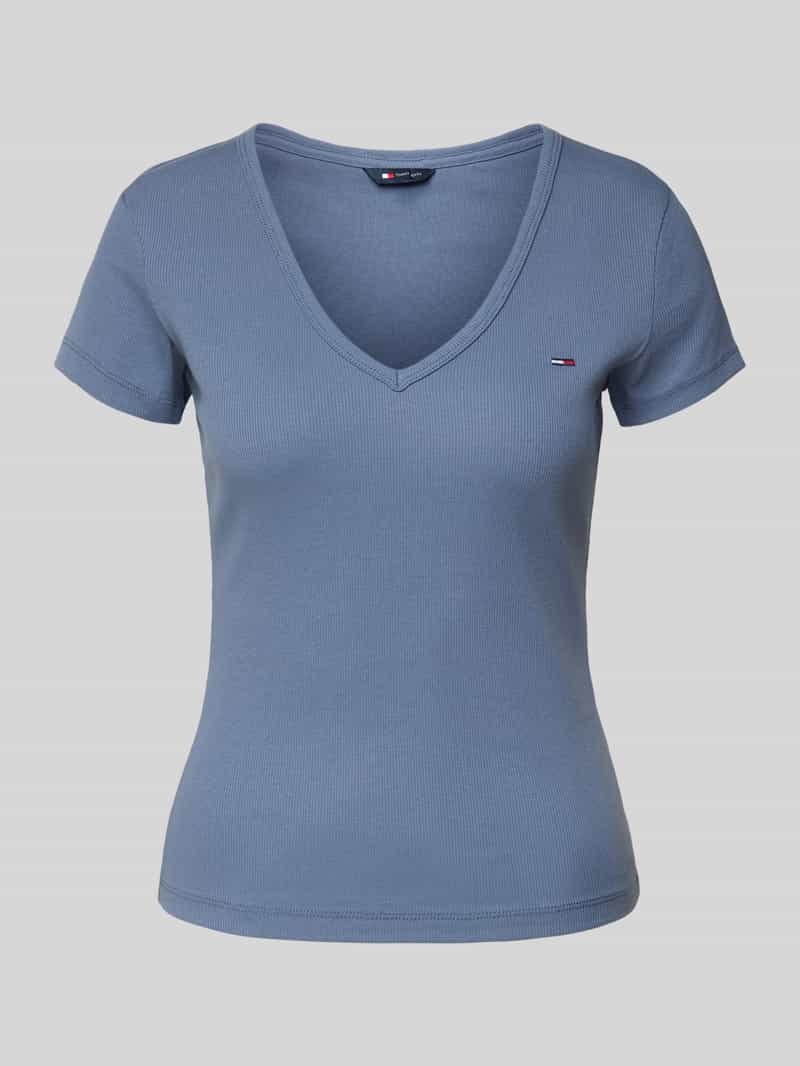 Tommy Jeans Slim fit T-shirt met V-hals