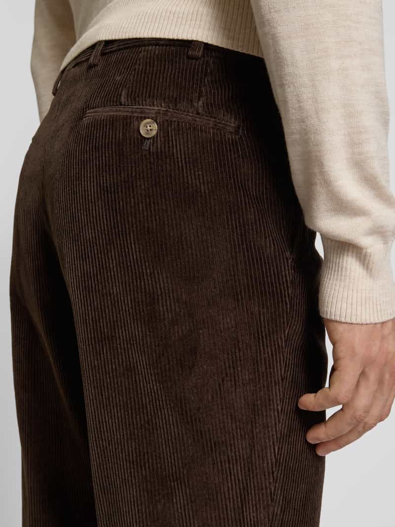 hiltl Regular fit corduroy broek met riemlussen model 'PARMA'