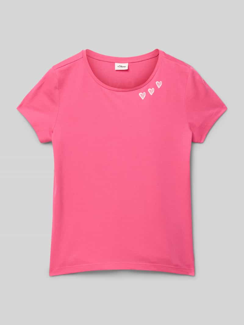 s.Oliver RED LABEL Loose fit T-shirt met print aan de voorkant