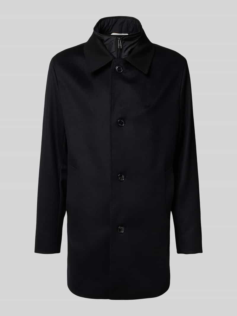 Boss Regular fit lange wollen jas met kasjmier model 'CLARK'