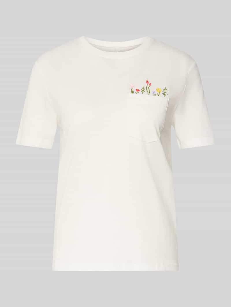 regular fit T-shirt van puur katoen model 'POLLY'