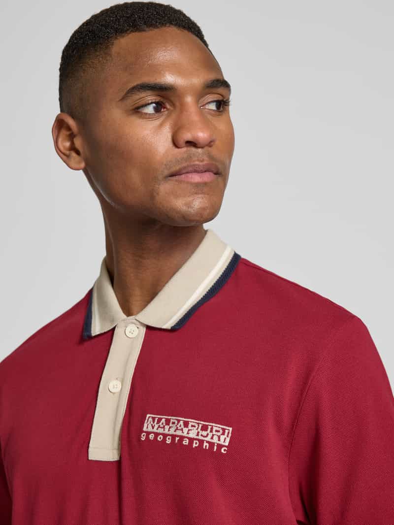 Napapijri Regular fit poloshirt met labelstitching model 'E-MURLO'
