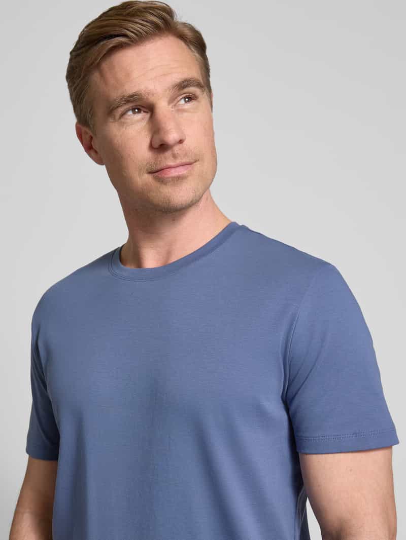 Christian Berg Men T-shirt met geribde ronde hals