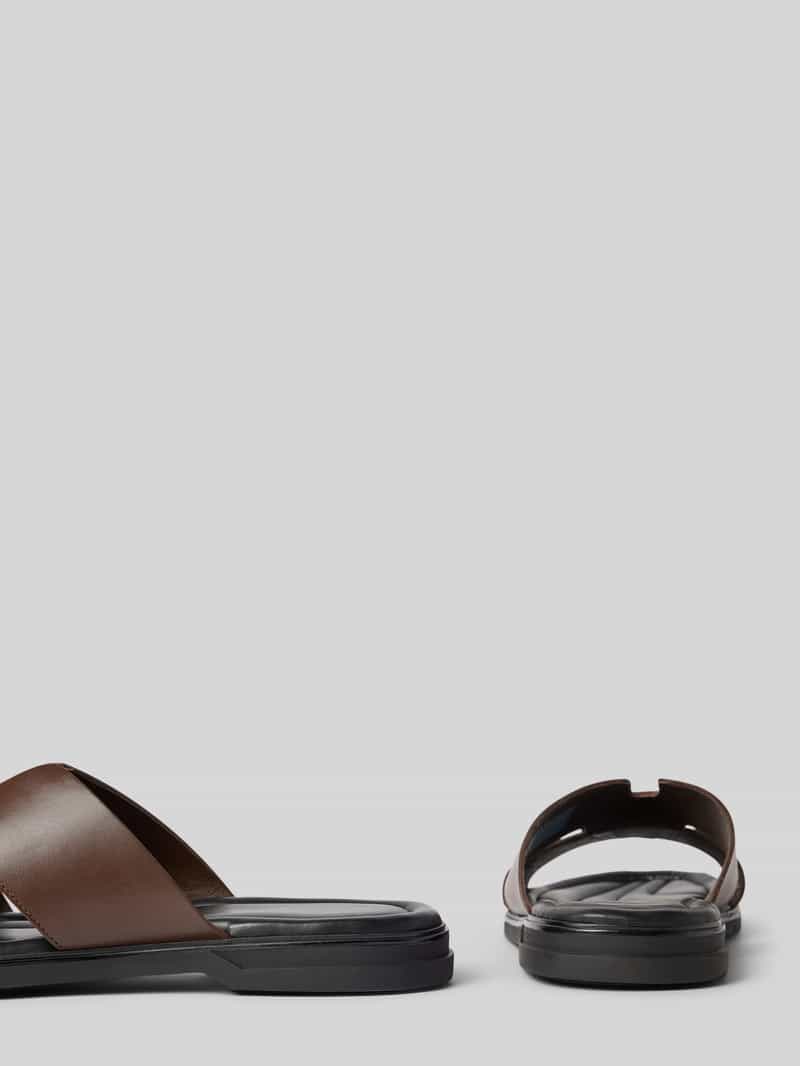 Tommy Hilfiger Instappers van leer met cut-out op de band