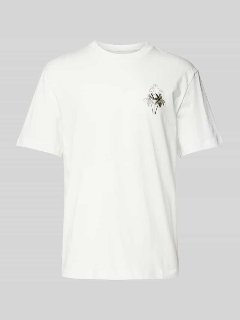 Armani Exchange T-shirt met labelstitching