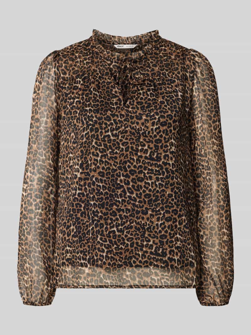 Regular fit blouse met lange mouwen met striksluiting model 'DITSY'