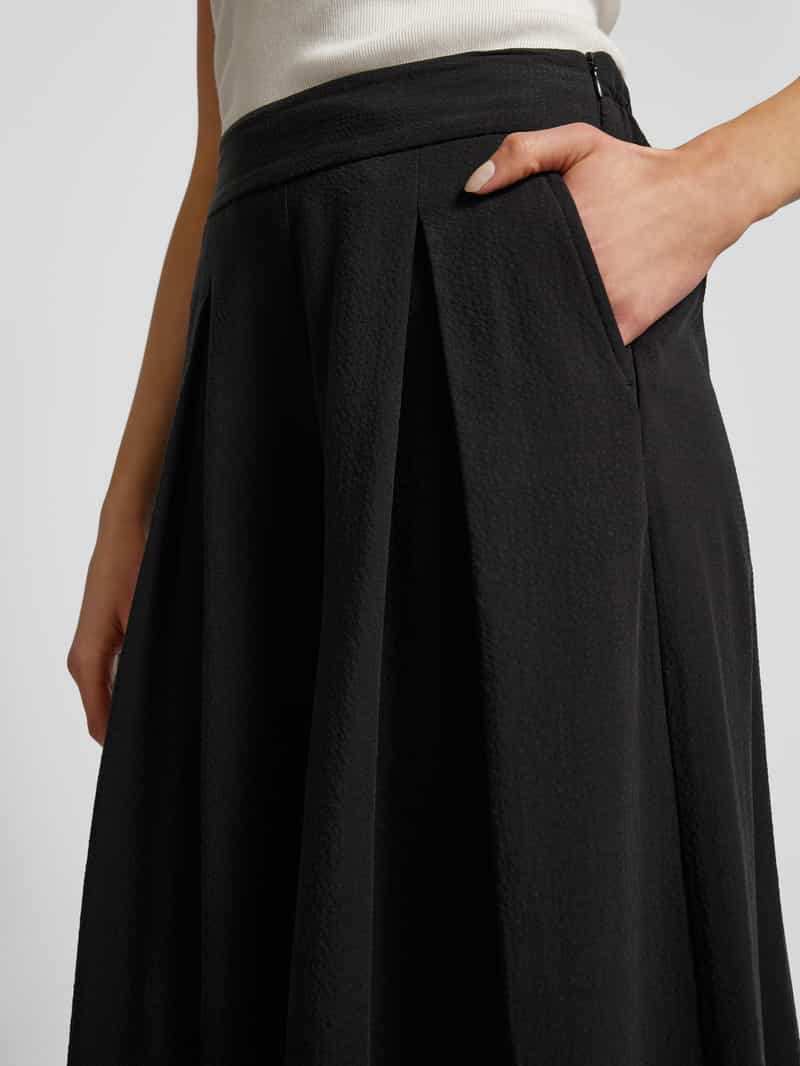 s.Oliver BLACK LABEL Wide leg stoffen broek met stolpplooien