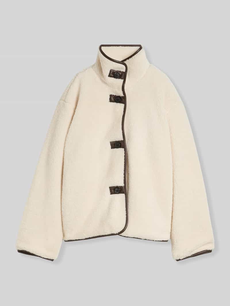 Tom Tailor Denim - Teddy-jas met zakken - Maat XS - light cream beige