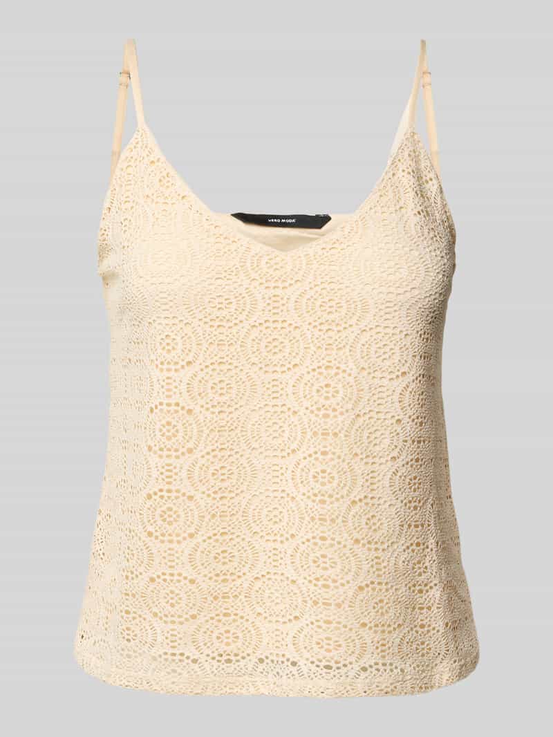 Vero Moda Comfort fit top met bandjes met kant model 'MAYA'