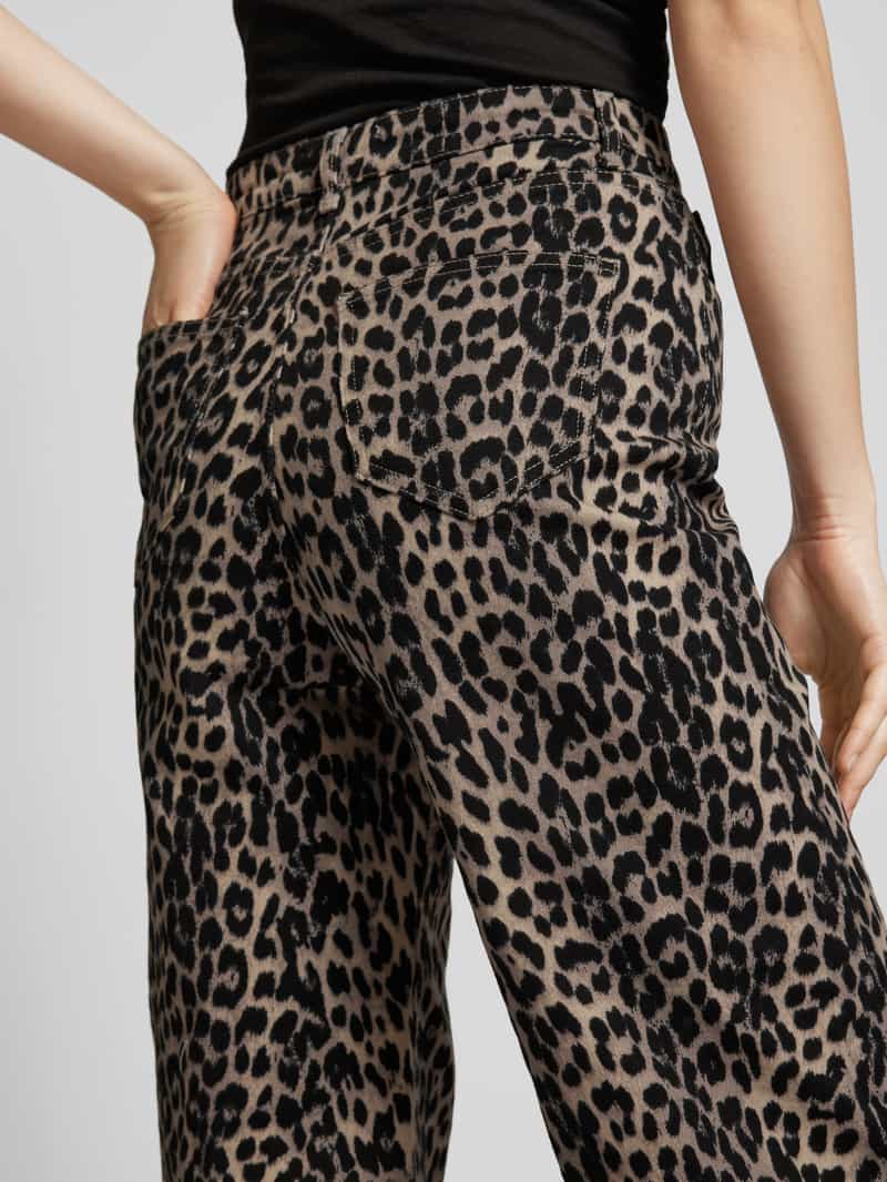 Only High waist wide leg broek in 5-pocketmodel model 'JUICY-ANLIE'