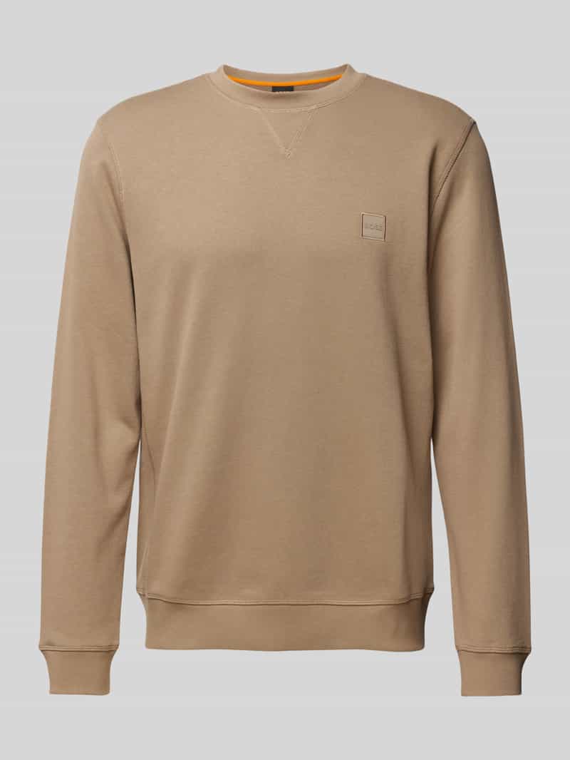 Boss Orange Sweatshirt met labelpatch model 'Westart'