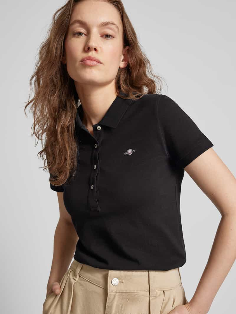 Gant Slim fit poloshirt met labelstitching