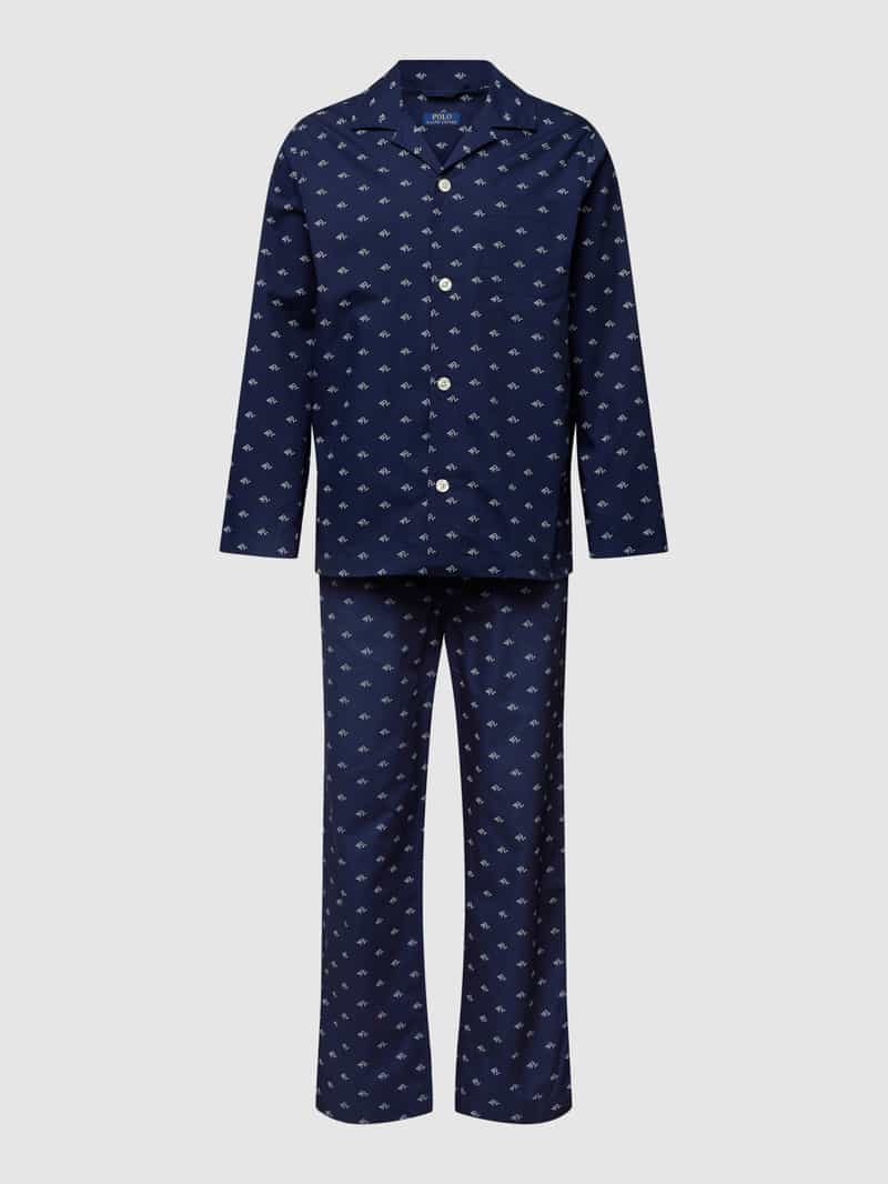 Pyjama met all-over labelmotief Polo Ralph Lauren Underwear