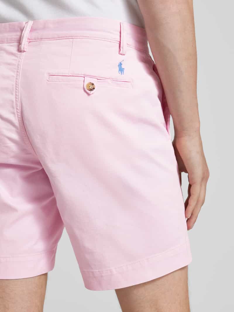 Polo Ralph Lauren Stretch straight fit korte broek met riemlussen model 'BEDFORD'