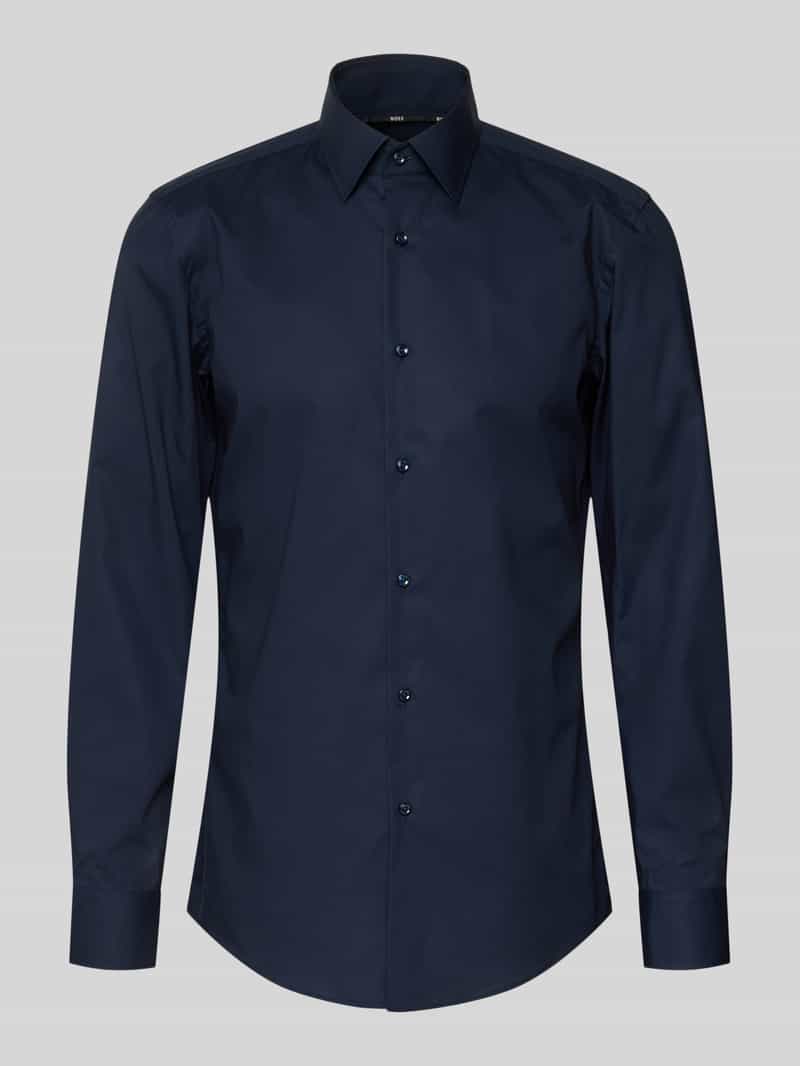 slim fit zakelijk overhemd met extra lange mouw