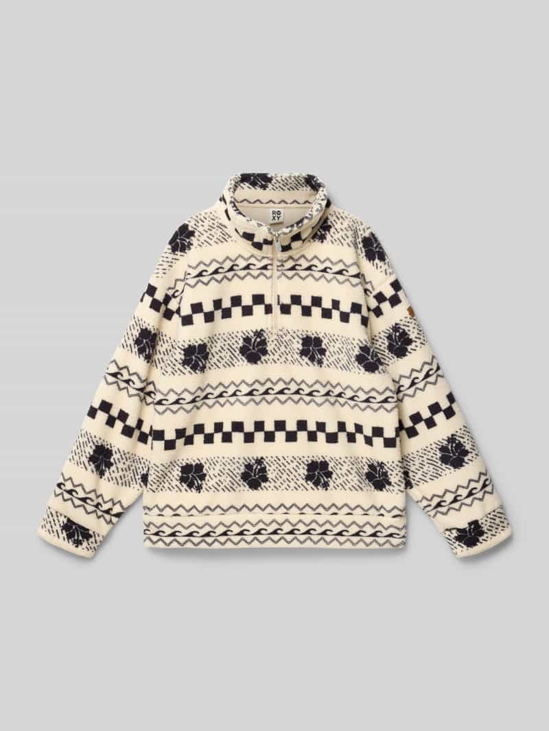Roxy Fleecepullover met opstaande kraag model 'CALLING ALL MY GIRLS'