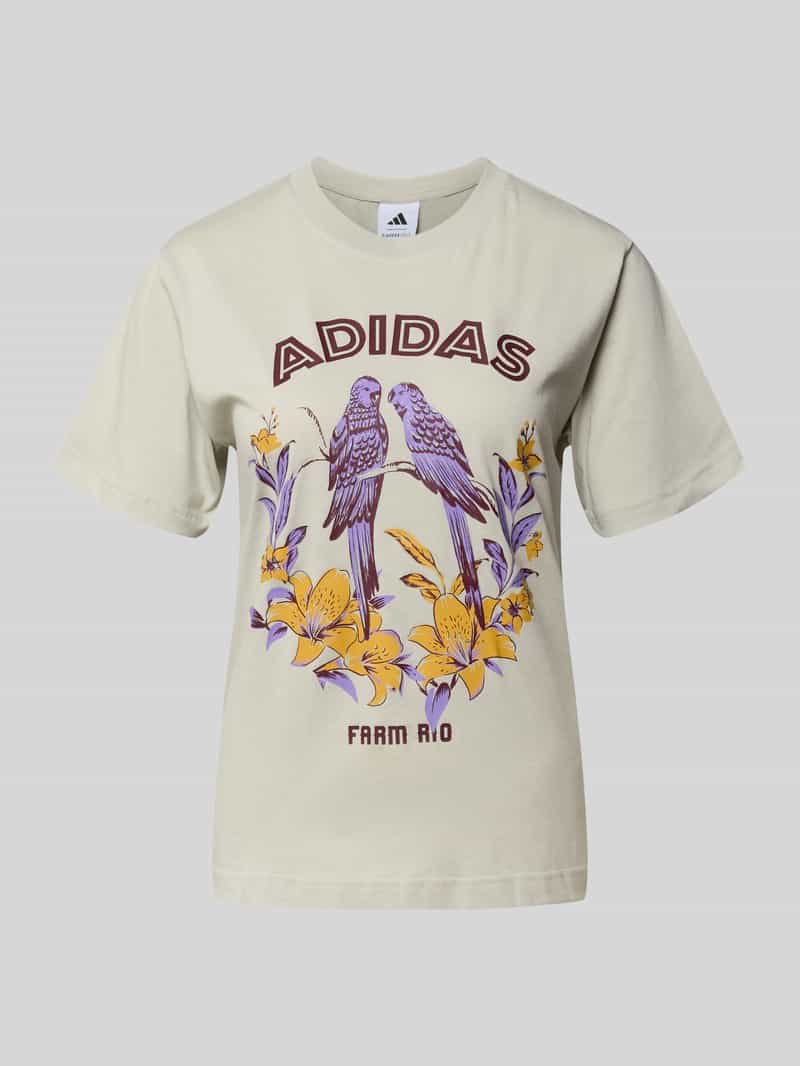 adidas Sportswear T-shirt met motiefprint en ronde hals