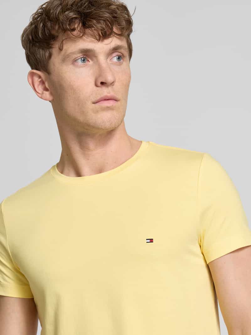 Tommy Hilfiger Slim fit T-shirt met logostitching